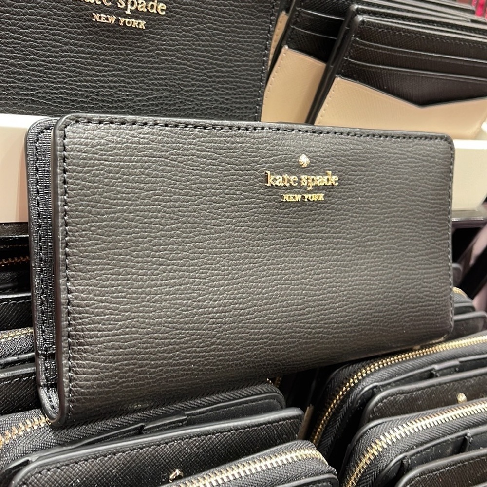 Kate Spade Darcy Large Slim Bifold Wallet 
Black - Picture 4 of 16